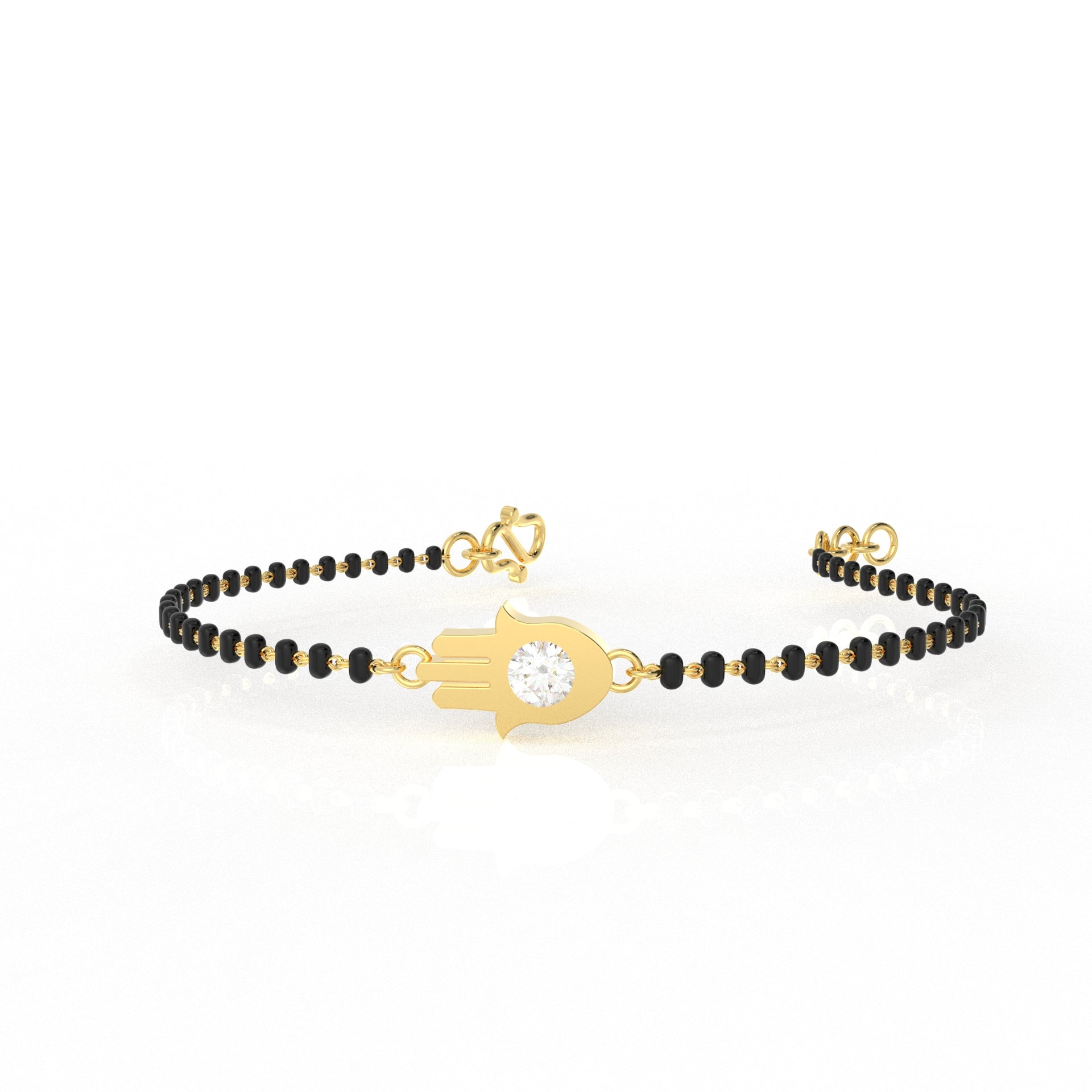 The Hamsa Moissanite Diamond  Mangalsutra Bracelets