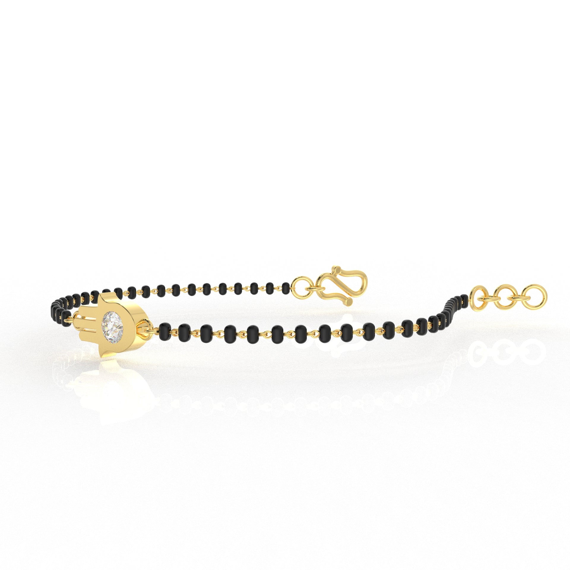 The Hamsa Moissanite Diamond  Mangalsutra Bracelets