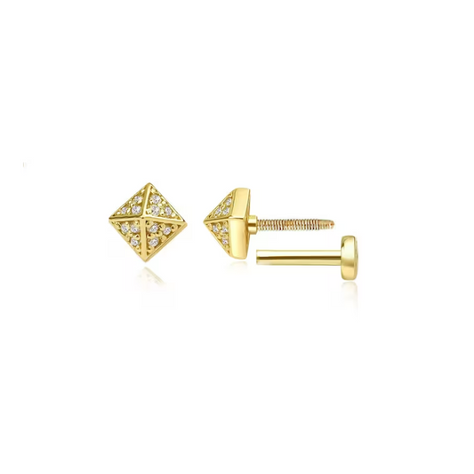 Pyramid Piercing Earrings