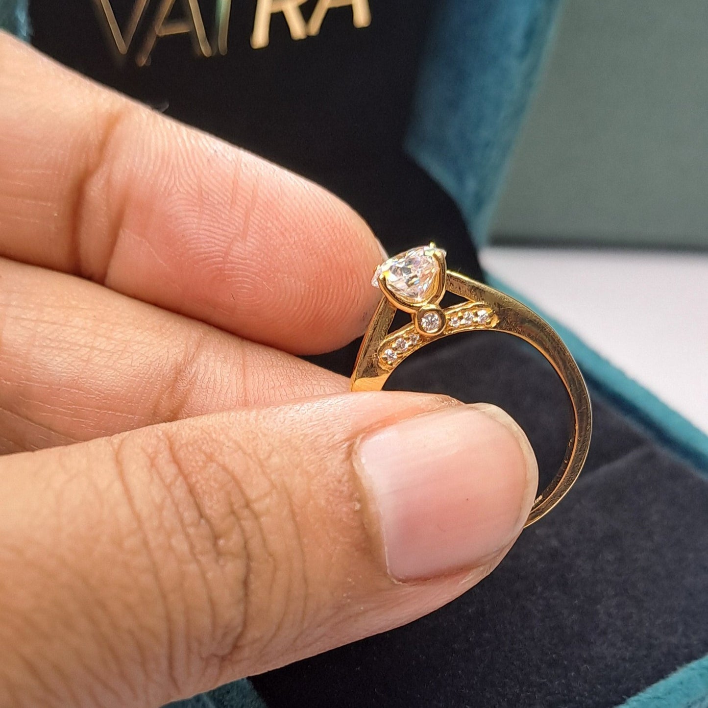 The Minimalist Ring- Moissanite Diamond by Vai Ra