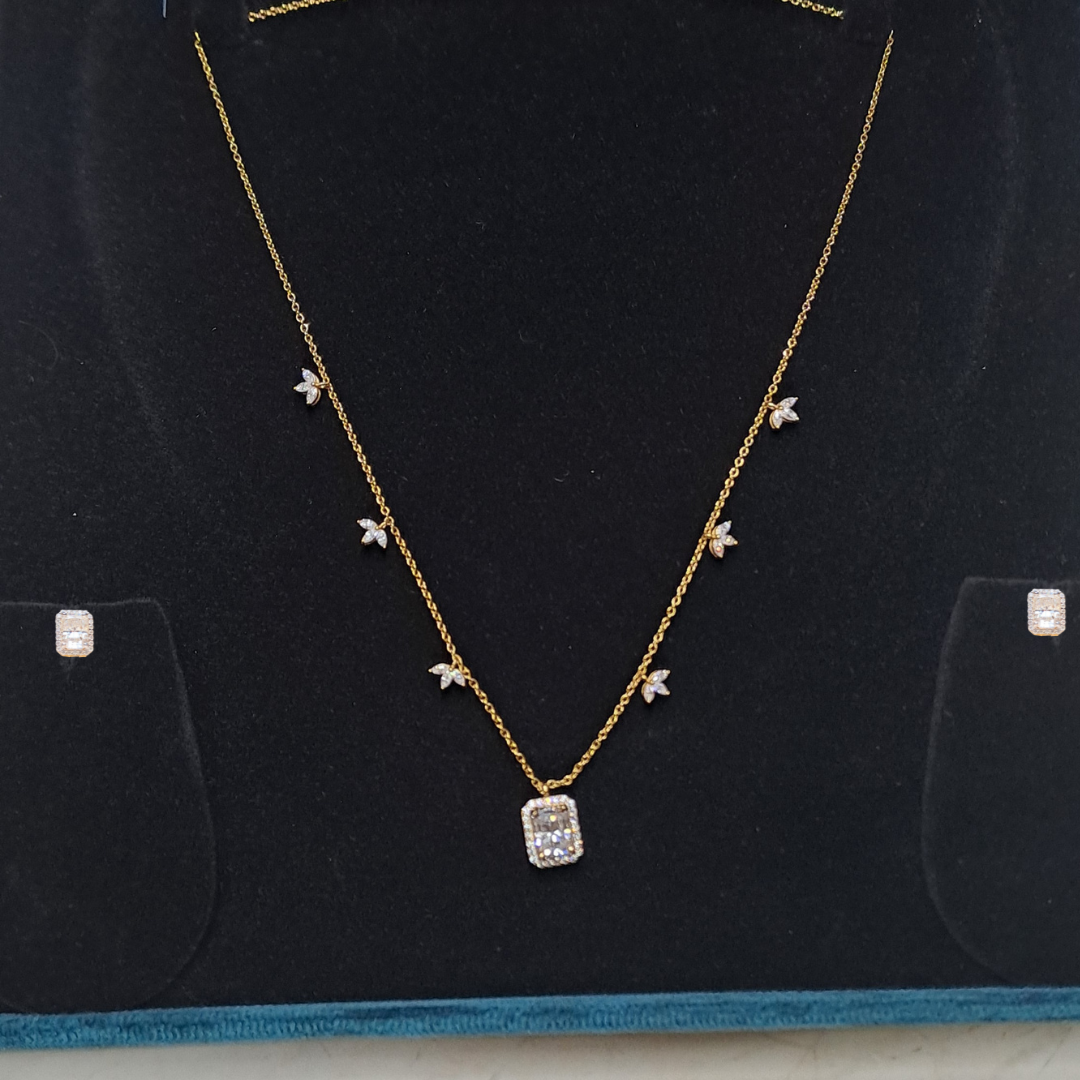Moissanite Diamond Earring and Pendant
