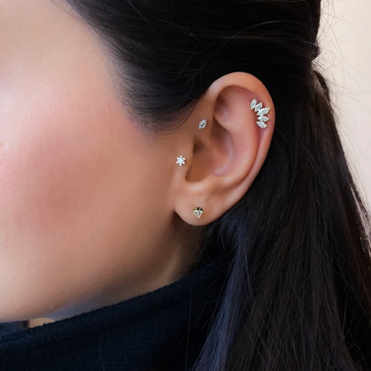 Lotus Piercing Earrings