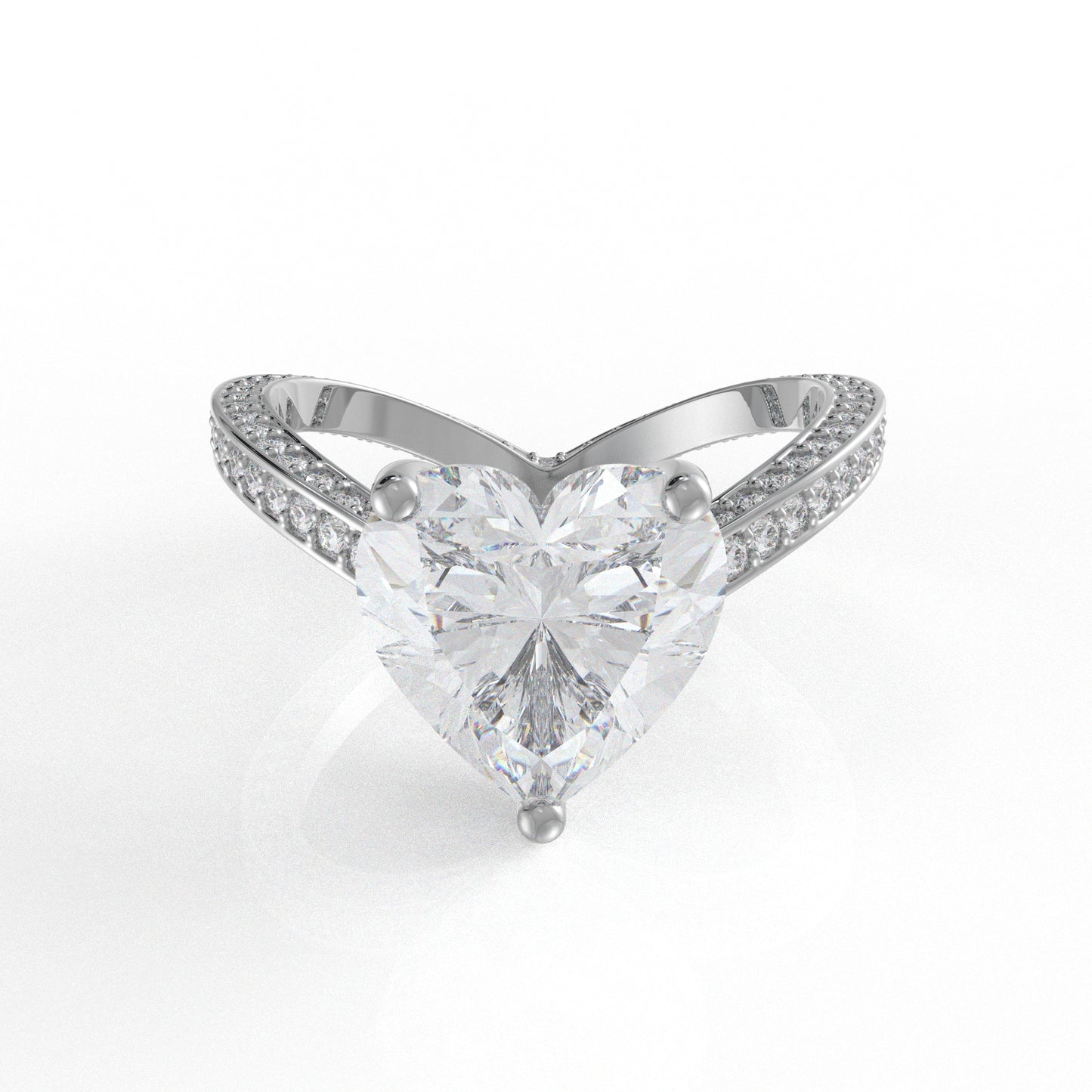 2.69 Ct Moissanite heart Diamond Ring