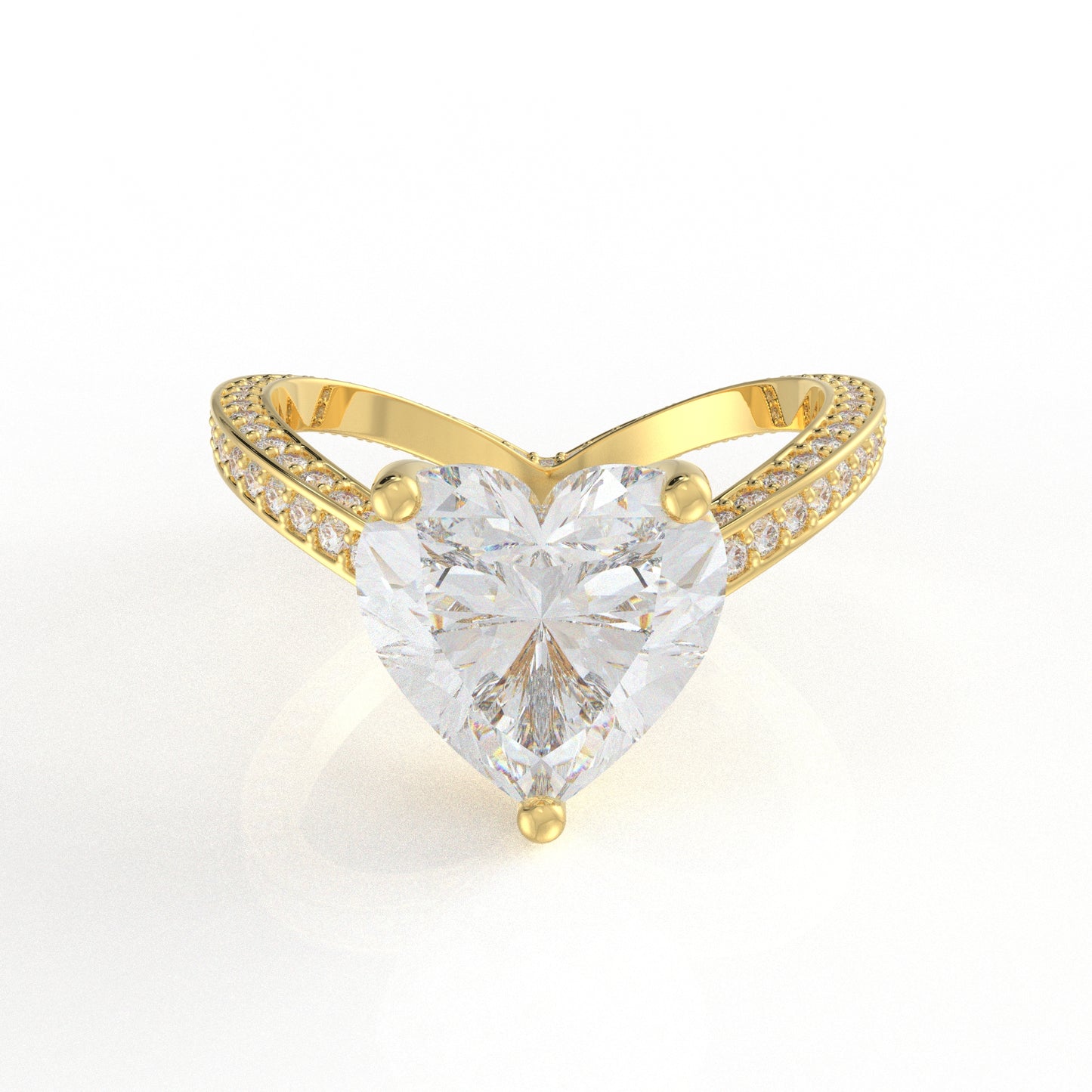 2.69 Ct Moissanite heart Diamond Ring