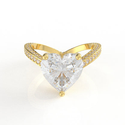 2.69 Ct Moissanite heart Diamond Ring