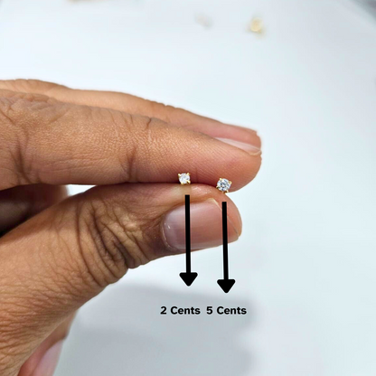 Tiny Round Stud Piercing Earring