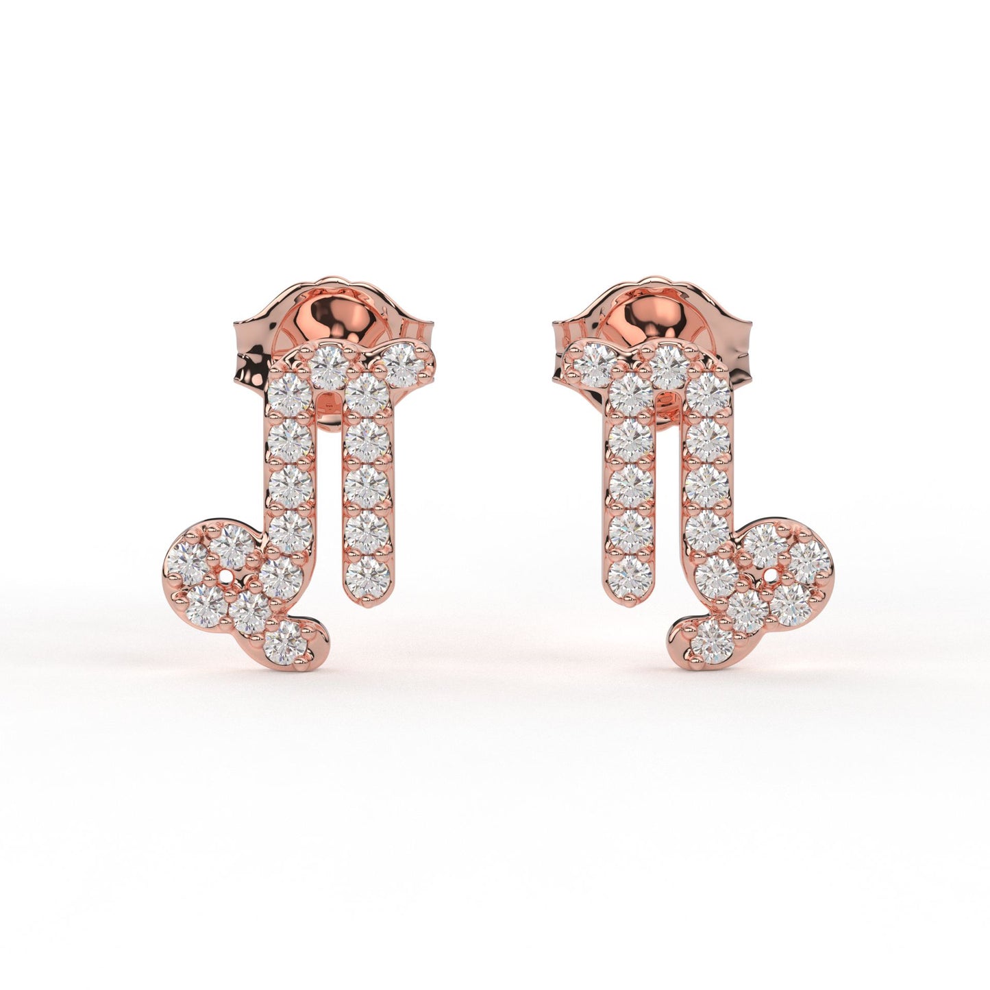 Capricorn Zodiac Earrings- Moissanite and Lab Diamond 