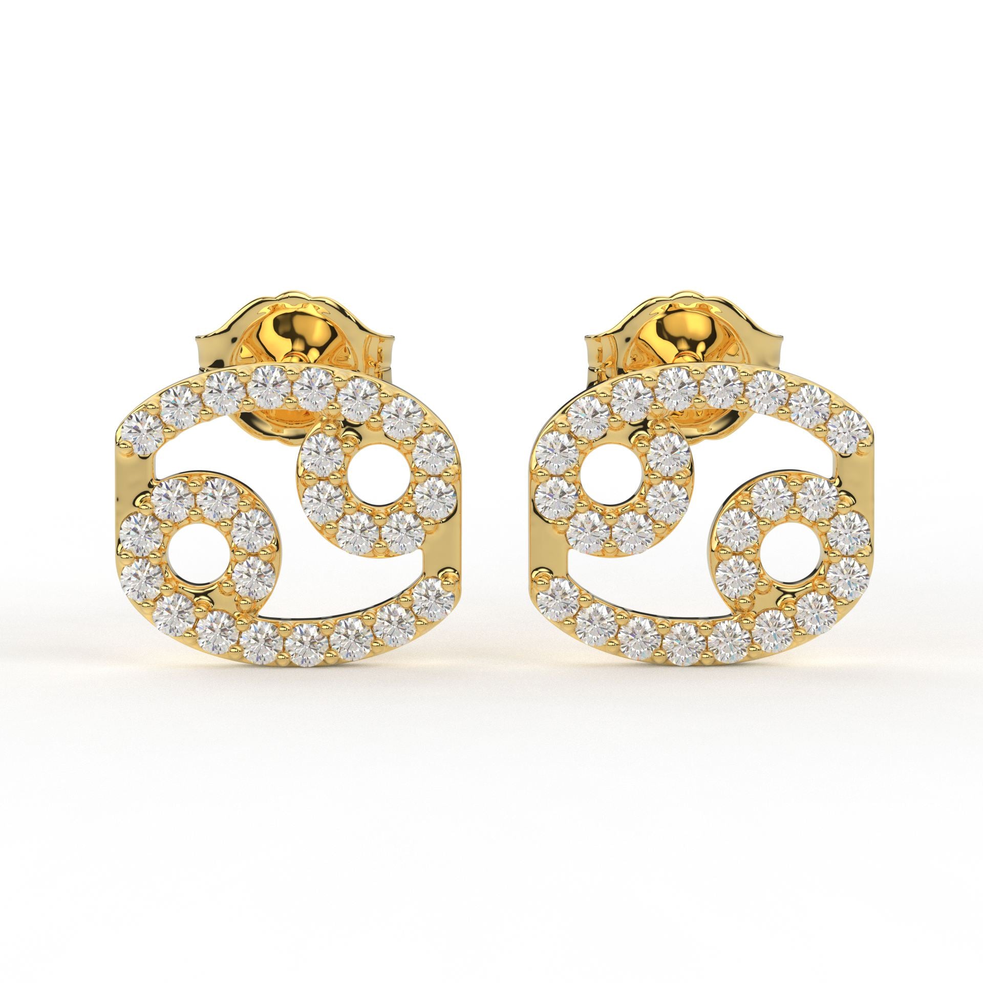 Cancer Zodiac Earring Moissanite and Lab diamond by Vai Ra