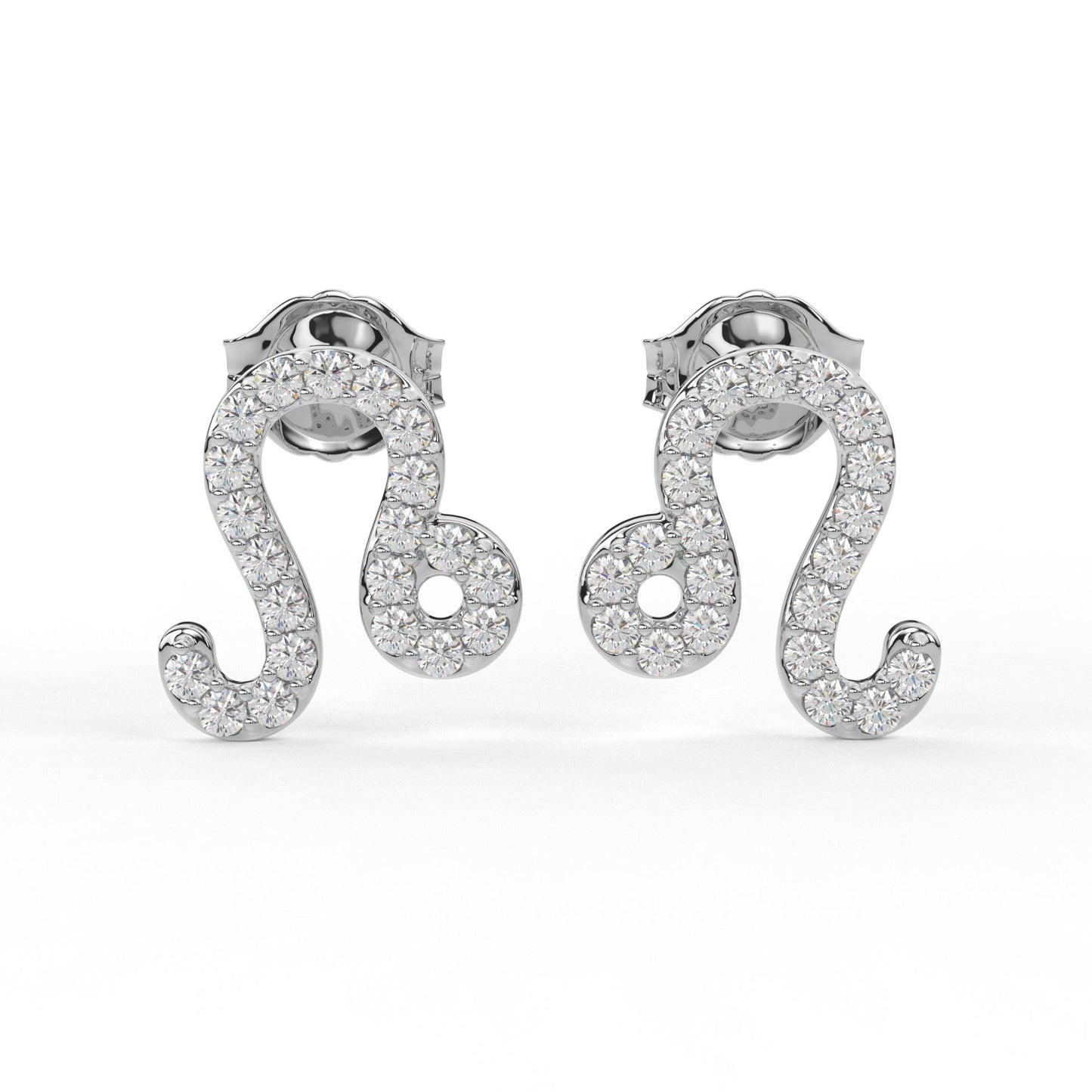 Leo Zodiac Earring- Moissanite and Lab Diamond