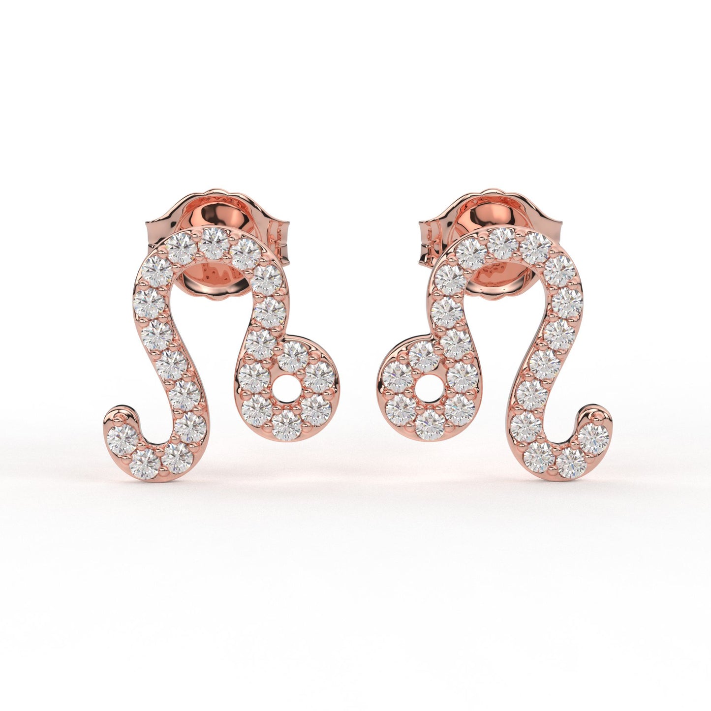 Leo Zodiac Earring- Moissanite and Lab Diamond