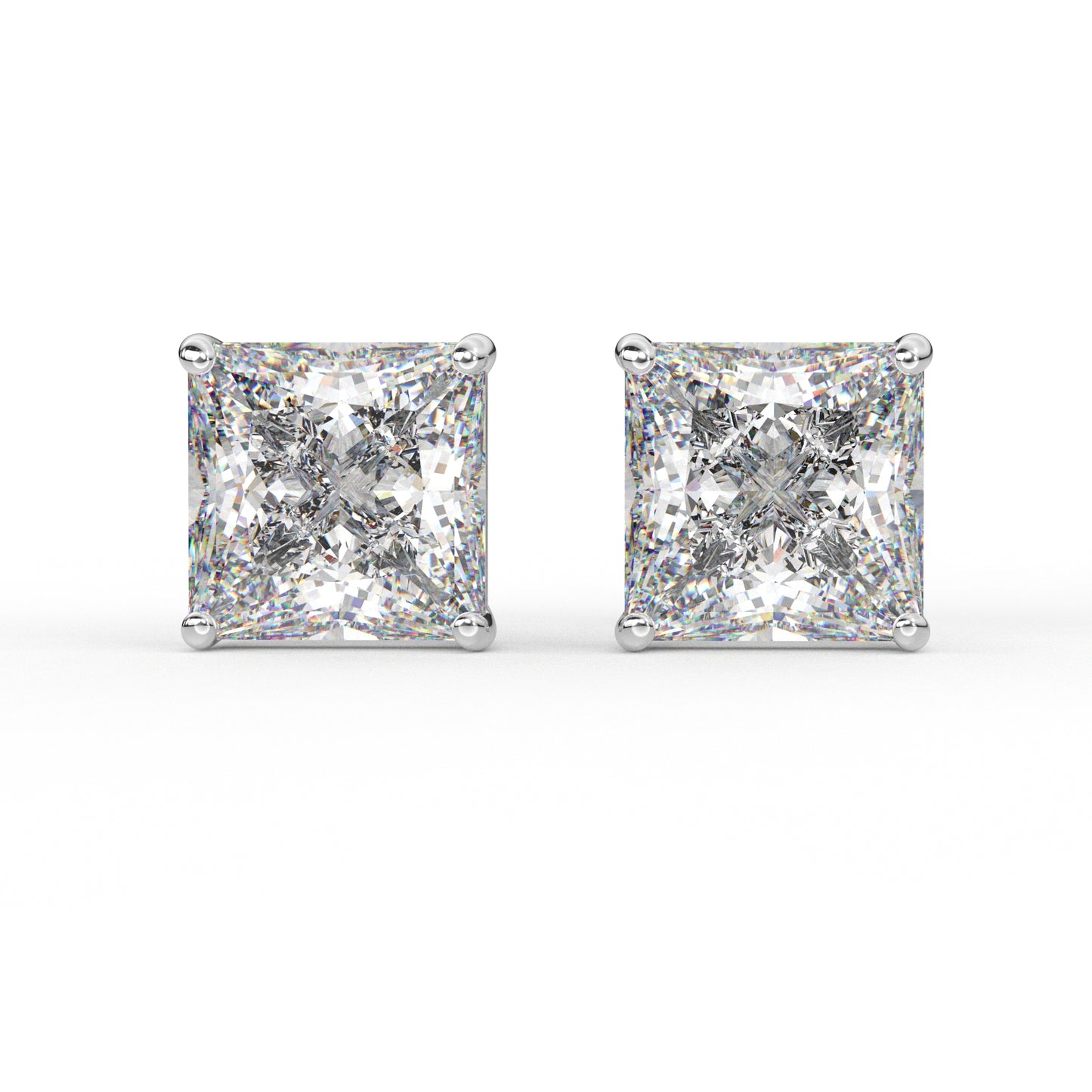 11.36 CT Princess ear rings