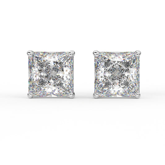 11.36 CT Princess ear rings