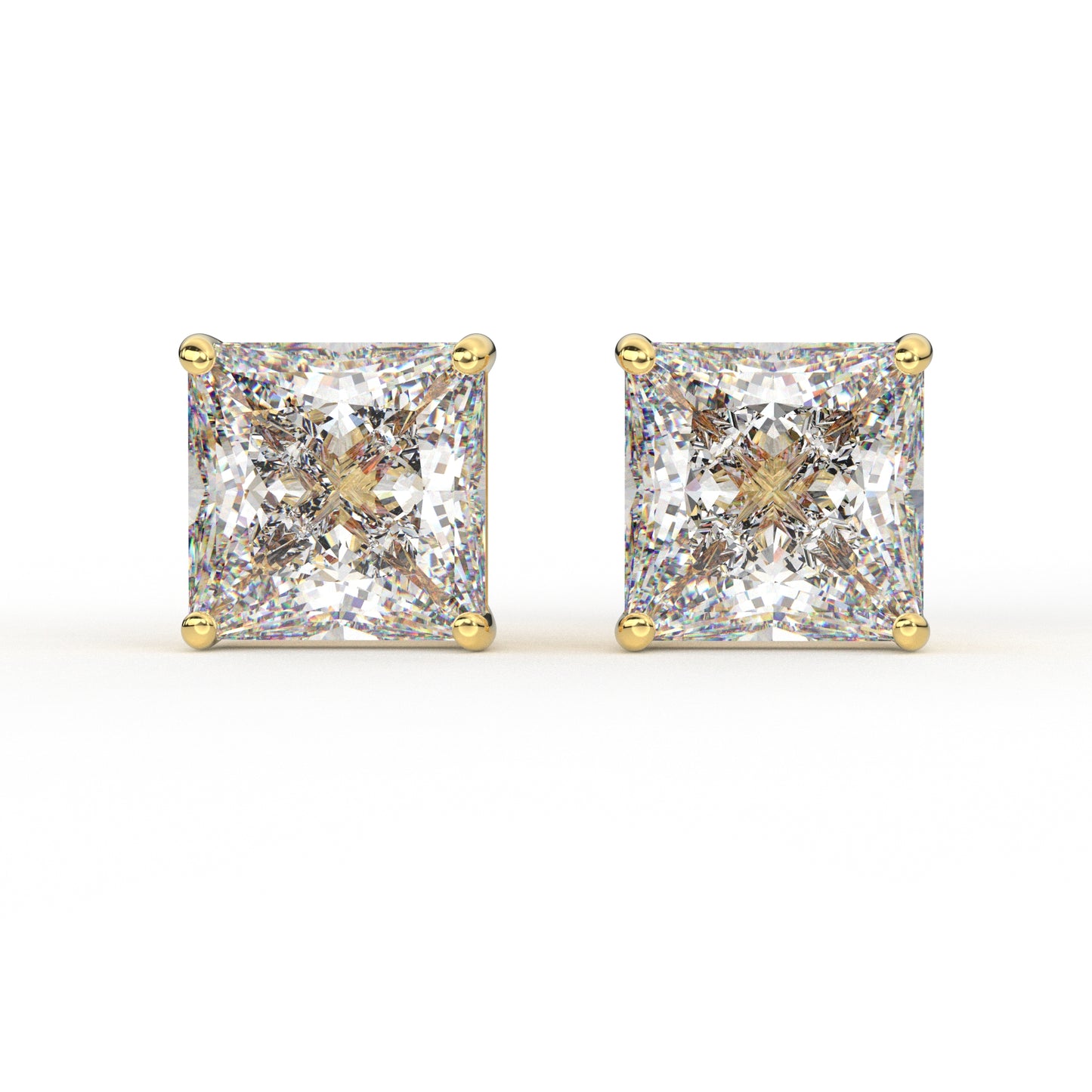 11.36 CT Princess ear rings