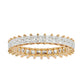 Princess Eternity Band in moissanite diamond and gold