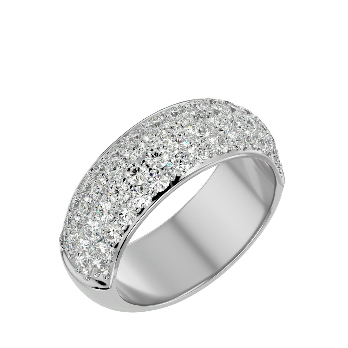 Moissanite Diamond Band