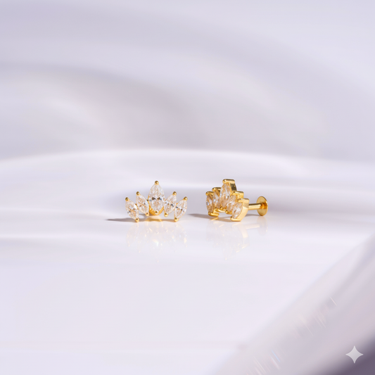 Lotus Piercing Earrings