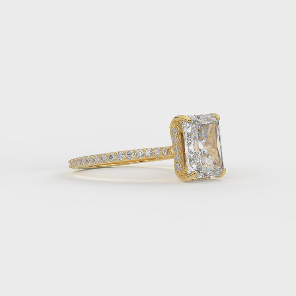 Portia Radiant Cut Lab Diamond Solitaire Ring — Vai Ra