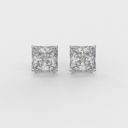11.36 CT Moissanite Princess Ear Rings