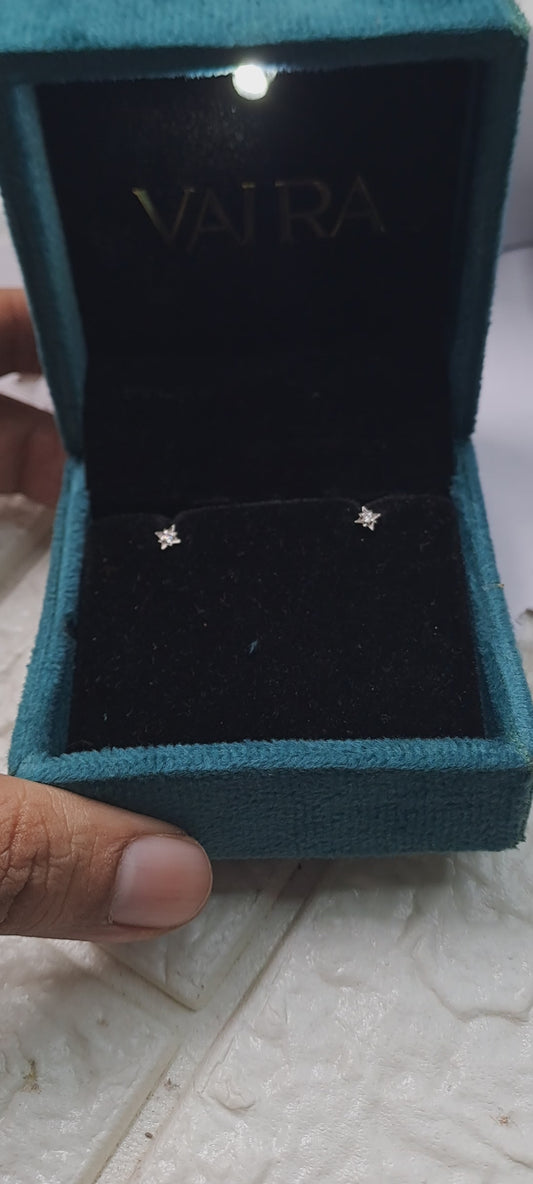 Brightstar Ear Piercing in Moissanite and Diamonds by Vai Ra