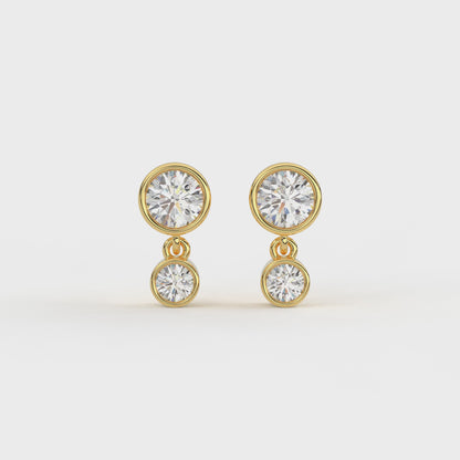 Round Dangler Piercing Earrings