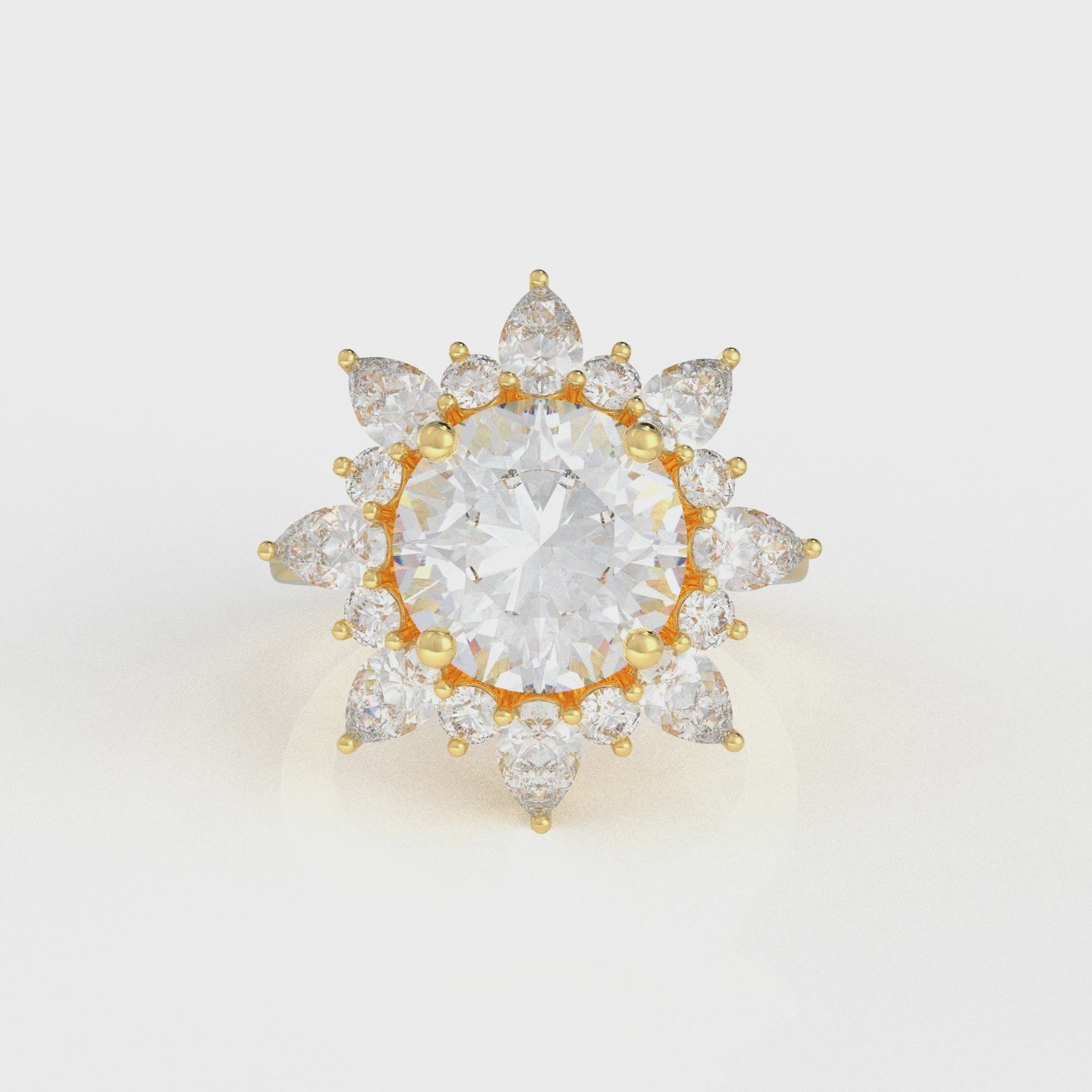 Cassia Halo Ring (2.64CT) moissanite diamond