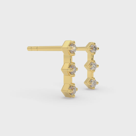 Diamond Station Bar Studs