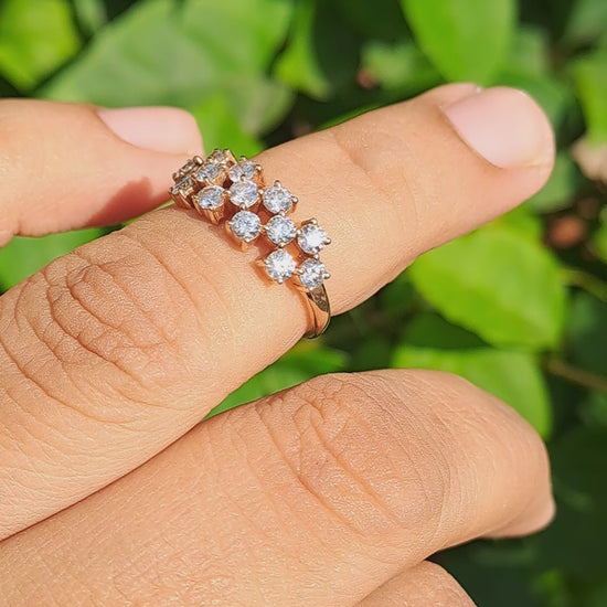 Vai Ra Moissanite mesh ring in gold