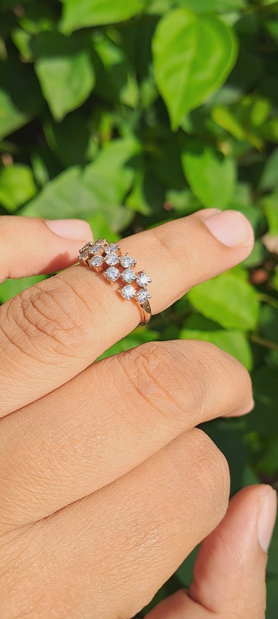 Vai Ra Moissanite mesh ring in gold