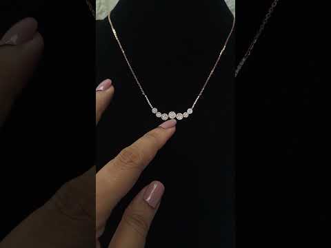Elara Halo pendant Necklace - 0.71 Ct in Moissanite and Lab Diamond by Vai  Ra