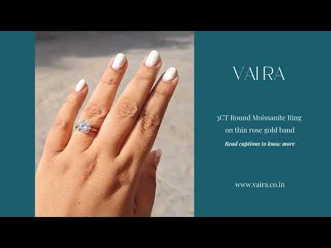 Priya Solitare Ring by Vaira in Moissanite and Lab Diamond