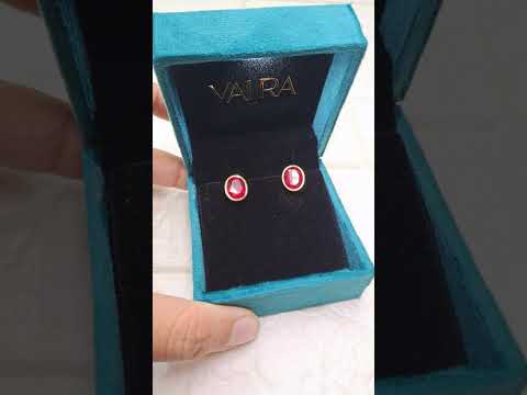 Shonita Ruby Solitaire Earrings