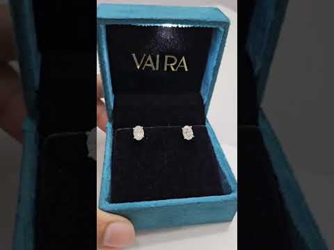 Taarika Oval Earrings in choice of Moissanite or Lab Diamond by Vai Ra
