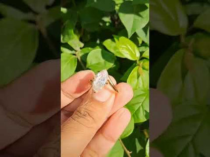 Altira Marquise Solitaire Ring in Moissanite by Vai Ra