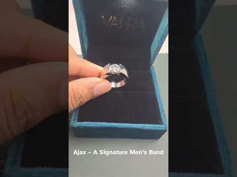 Ajax Men's Solitaire ring 1.5 CT in Moissanite and Gold