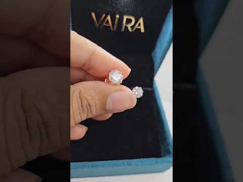 8 prong Diamond stud earrings in a Vai Ra jewelry box