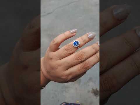 Lohita Blue Sapphire Oval Ring by Vai Ra