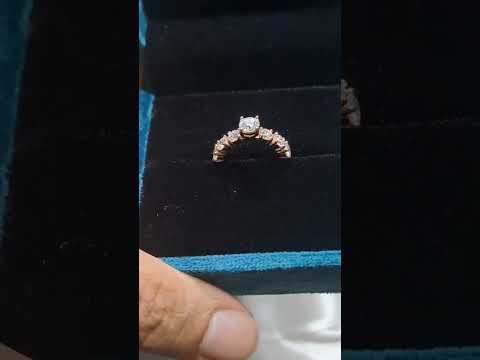 Yuri Solitaire Ring in Moissanite and Lab Diamond by Vai Ra