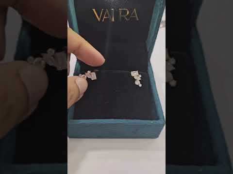 Tuhi Ear Rings in Moissanite and Lab Diamond by Vai Ra