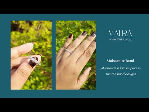 Moissanite diamond Entwined Eternity Band