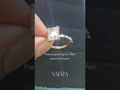 Ziya 3.5 CT Radiant cut engagement ring by Vai Ra