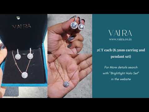 Brightlight Halo Earring and Pendant Sets (5.67CT/2.69 CT)