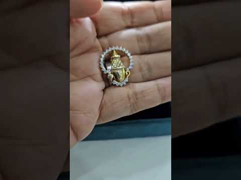 Sri Tirupati Balaji Pendant in Moissanite and Diamond by Vai Ra