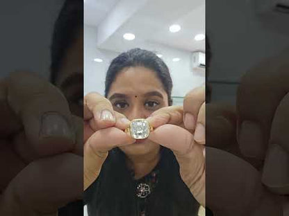 Arvine Old Mine Cut Bezel Lab Diamond Ring 10.01CT