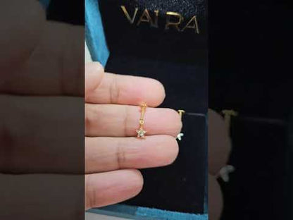 Star Diamond Bugadi - Helix Piercing Earring in Moissanite and Diamond by Vai Ra