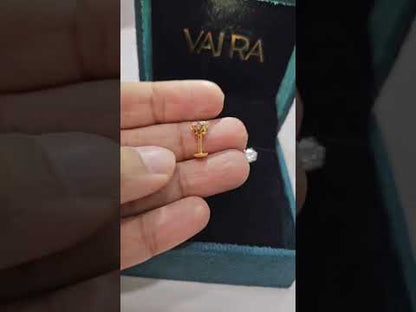Malar Princess Crown Earrings 1 CT