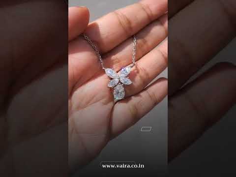 Ageha 5 CT Butterfly Pendant by Vai Ra in Moissanite or Lab Diamond