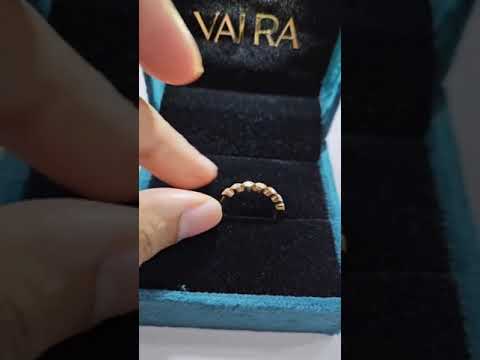 Wavy Band in Lab Diamond and Moissanite by Vai Ra