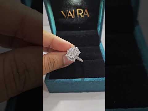 Miyabi Oval Ring 3.76 CT in Moissanite and LAb Diamond by Vai Ra