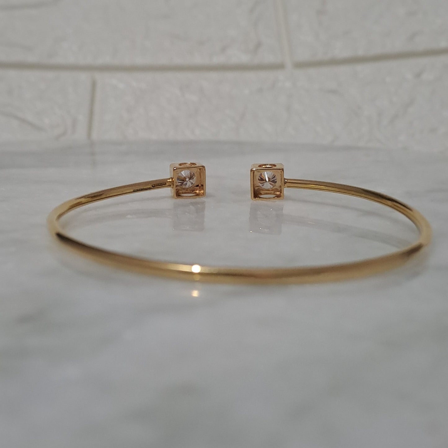 Adjustable Open Moissanite Diamond Bangle