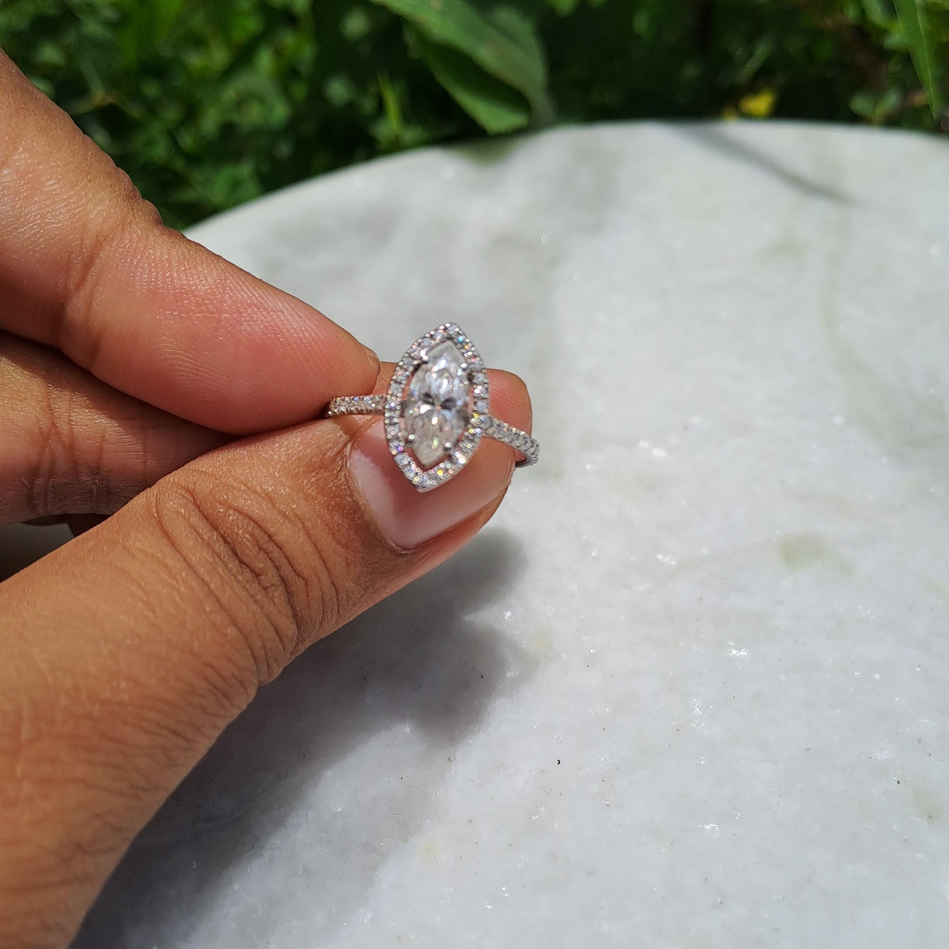 moissanite diamond ring